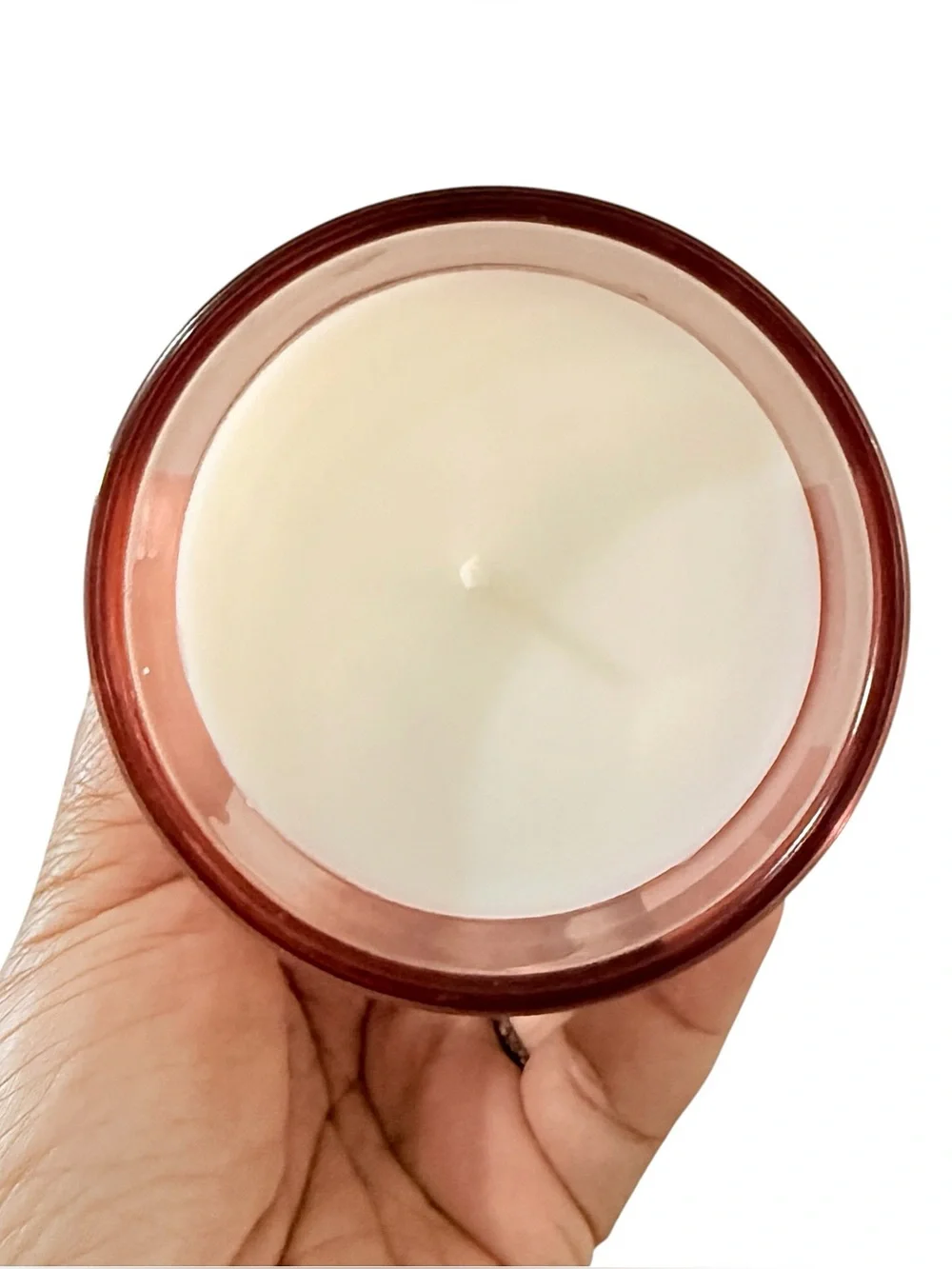 DW Home Sweet Apple and Pumpkin Luxury Scented Candle - Pink Glass with Gold Lid